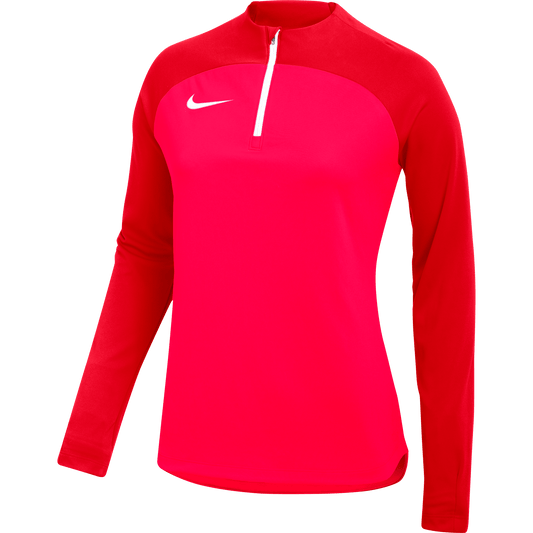 Nike 1/4 Zip Nike Womens Academy Pro 1/4-Zip - Bright Crimson / Red