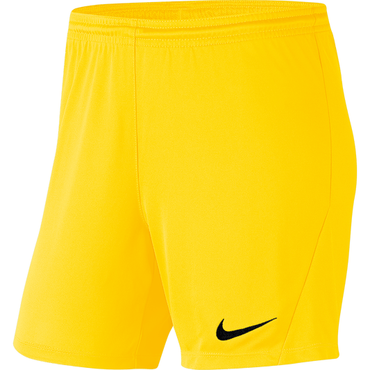 Nike Shorts Nike Womens Park III Knit Short - Tour Yellow